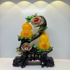 Tượng Cặp Hồ Lô Phong Thủy Như Ý May Mắn, Quà Tặng Tân Gia Khai Trương, Sinh Nhật, Decor Trang Trí Nhà Cửa