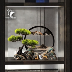 Cây Tranh Cát Lão Tử Ngắm Trăng Decor Trang Trí Bàn, Phòng Làm Việc, Quà Tặng Tân Gia Khai Trương Sinh Nhật