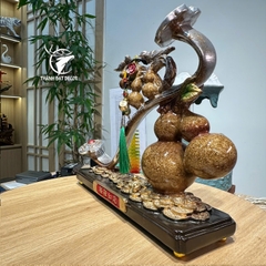 Tượng Ngũ Hồ Lô Trượng Như ý 30x9x25cm, Phong Thủy, Quà Tặng Decor Tân Gia Khai Trương Sinh Nhật.