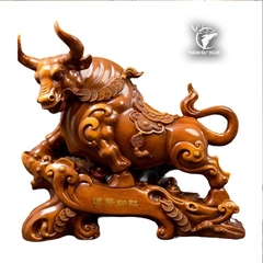 Tượng Trâu Tài Lộc 30x12x26 Decor Phong Thủy Quà Tặng Tân Gia Khai Trương Sinh Nhật Để Bàn