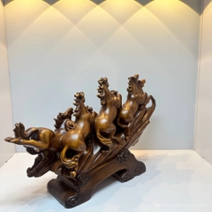 Tượng Bát Mã Truy Phong  Mã Đáo Thành Công  Size 46x14x28  Quà Tặng Tân Gia Khai Trương  Tượng Phong Thủy