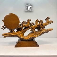 Tượng Bát Mã Truy Phong , Mã Đáo Thành Công size 31x8x20cm Quà Tặng Tân Gia Khai Trương, Decor