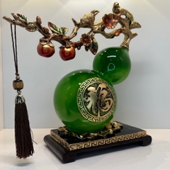 Tượng phong thủy Hồ Lô Cam Cành Hồng Chim Sẽ Phú Quý Bình An Tài Lộc, quà tặng tân gia , khai trương