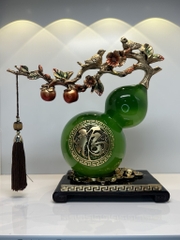 Tượng phong thủy Hồ Lô Cam Cành Hồng Chim Sẽ Phú Quý Bình An Tài Lộc, quà tặng tân gia , khai trương