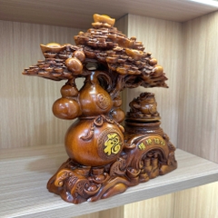 Cây tiền cóc phong thủy 27x10x24cm – tượng Thiềm Thừ Decor Quà Tặng tân gia khai trương sinh nhật