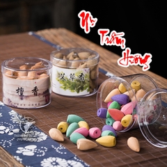 Nụ Trầm Hương Búp Sen [Hộp 40-45 viên]  Nhiều Mùi , Khói Tỏa Ngược Dùng Cho Thác Khói Trầm Hương