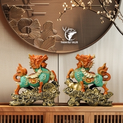 Cặp Tượng Kỳ Lân Phong Thủy Trấn Trạch Chiêu Tài, Quà Tặng Tân Gia Khai Trương Sinh Nhật Decor Nhà
