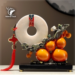 Tượng Cặp Hồ Lô Phúc Lộc Kèm Đĩa Ngọc Phong Thủy, Quà Tặng Tân Gia, Khai Trương, Sinh Nhật, Đám Cưới Ý Nghĩa
