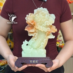 Tượng bắp cải phong thủy bột đá ngọc bích – Tụ tài giữ lộc, quà tặng tân gia khai trương sinh nhật