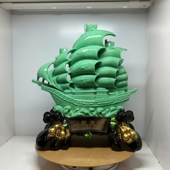 Tượng Thuyền Thuận Buồm Xuôi Gió Đĩa Ngọc Như Ý Phong Thủy, Quà Tặng Tân Gia , Khai Trương, Tặng Sếp