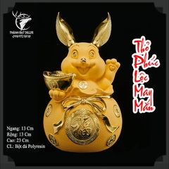 Tượng Thỏ Phong Thủy Phúc Lộc May Mắn Quà Tặng Sếp , Tân Gia Khai Trương Sinh Nhật