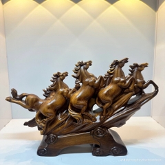 Tượng Bát Mã Truy Phong  Mã Đáo Thành Công  Size 46x14x28  Quà Tặng Tân Gia Khai Trương  Tượng Phong Thủy