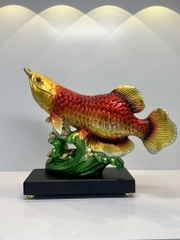 Tượng Phong Thủy Cá Rồng Kim Long Chiêu Tài , Quà Tặng Tân Gia Khai Trương Trang Trí Nhà Cửa