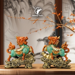 Cặp Tượng Kỳ Lân Phong Thủy Trấn Trạch Chiêu Tài, Quà Tặng Tân Gia Khai Trương Sinh Nhật Decor Nhà