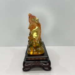 Tượng Phong Thủy Cá Rồng Kim Long Màu Lưu Ly Chiêu Tài , Quà Tặng Tân Gia Khai Trương Trang Trí Nhà Cửa