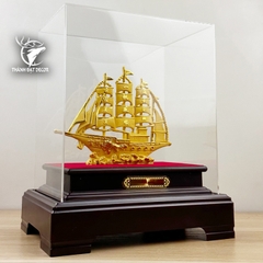 Hộp Quà Tượng Thuyền Thuận Buồm Xuôi Gió , Decor Quà Tặng Phong Thủy Tân Gia Khai Trương Đối Tác