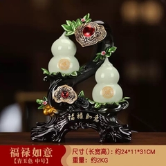 Tượng Cặp Hồ Lô Phong Thủy Như Ý May Mắn, Quà Tặng Tân Gia Khai Trương, Sinh Nhật, Decor Trang Trí Nhà Cửa