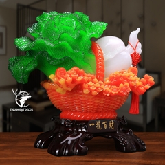Tượng giỏ bắp cải hồ lô phong thủy 28x16x28cm  Quà Tặng Decor Tân Gia Khai Trương Sinh Nhật