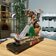 Tượng Ngũ Hồ Lô Trượng Như ý 30x9x25cm, Phong Thủy, Quà Tặng Decor Tân Gia Khai Trương Sinh Nhật.