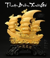 Tượng Thuyền Thuận Buồm Xuôi Gió Phong Thủy Size 30 , Quà Tặng Tân Gia , Khai Trương , Tặng Sếp , Tượng Phong Thủy