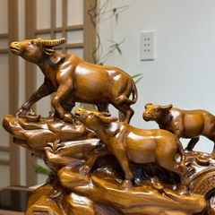 Tượng Trâu Phong Thủy 49x13x27 Dành Cho Người Tuổi Sửu, Quà Tặng Tân Gia Khai Trương Sinh Nhật Decor Trang Trí Nhà