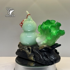 Tượng Phong Thủy Hồ Lô Trắng Bắp Cải size 22, Quà Tặng Tân Gia, Khai Trương, Sinh Nhật, Trang Trí Decor