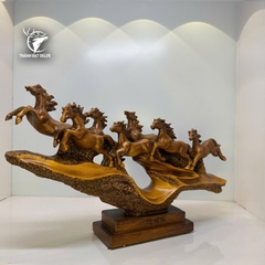 Tượng Bát Mã Truy Phong , Mã Đáo Thành Công size 36x7x22cm  Quà Tặng Tân Gia Khai Trương, Decor