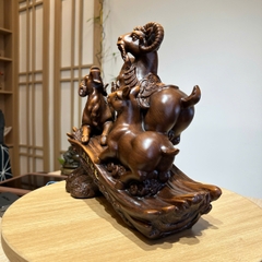 Tượng 3 con Dê 33x14x29cm phong thủy , Quà Tặng Tuổi Mùi Decor tân gia khai trương sinh nhật
