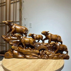 Tượng Trâu Phong Thủy 49x13x27 Dành Cho Người Tuổi Sửu, Quà Tặng Tân Gia Khai Trương Sinh Nhật Decor Trang Trí Nhà