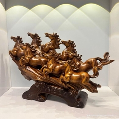 Tượng Bát Mã Truy Phong | Mã Đáo Thành Công | Size 46x14x28 | Quà Tặng Tân Gia Khai Trương | Tượng Phong Thủy Decor Decor Phòng