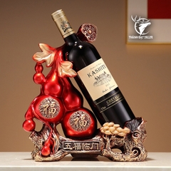 Đế Đặt Rượu Hồ Lô Phong Thủy Bột Đá – Màu Đỏ- Cam May Mắn, Trang Trí Quà Tặng Tân Gia Khai Trương