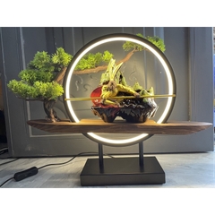 Kệ Gỗ Đặt Tượng Trang Trí Có Đèn Led size 49 , Có Thể Đốt Trầm Hương, Quà Tặng Tân Gia Khai Trương Trang Trí Bàn