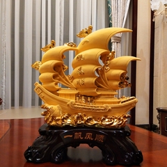 Tượng Thuyền Thuận Buồm Xuôi Gió Phong Thủy size 43cm, Quà Tặng Tân Gia , Khai Trương , Tặng Sếp , Tượng Phong Thủy