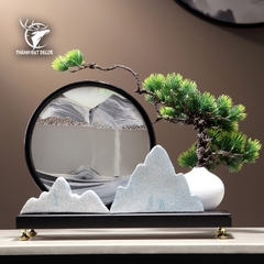Chậu Cây Tranh Cát Decor Trang Trí Bàn, Phòng Làm Việc, Quà Tặng Tân Gia Khai Trương Sinh Nhật