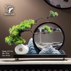 Chậu Cây Tranh Cát Decor Trang Trí Bàn, Phòng Làm Việc, Quà Tặng Tân Gia Khai Trương Sinh Nhật