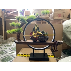 Kệ Gỗ Đặt Tượng Trang Trí Có Đèn Led size 49 , Có Thể Đốt Trầm Hương, Quà Tặng Tân Gia Khai Trương Trang Trí Bàn