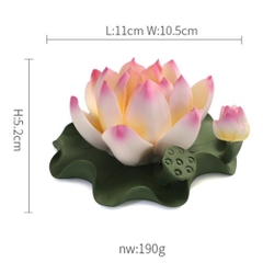 Đế Cắm Nhang Hình Hoa Sen Lớn Bằng Gốm Sứ Cao Cấp Trang Trí Tiểu Cảnh, Bàn Thờ Nhỏ