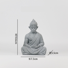 Tượng Tôn Ngộ Không Ngồi Thiền Bằng Đá Sa Thạch , Đấu Chiến Thắng Phật , Tề Thiên Đại Thánh Trang Trí Tiểu Cảnh