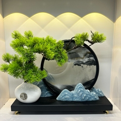 Chậu Cây Tranh Cát Decor Trang Trí Bàn, Phòng Làm Việc, Quà Tặng Tân Gia Khai Trương Sinh Nhật