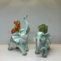 Cặp Tượng Voi Vàng Cưỡi Hồ Lô Bắp Cải Phong Thủy, Trang Trí, Quà Tặng Tân Gia, Khai Trương Sinh Nhật