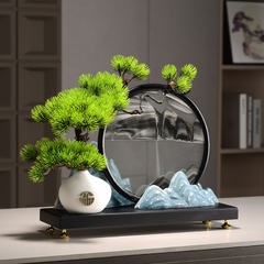 Chậu Cây Tranh Cát Decor Trang Trí Bàn, Phòng Làm Việc, Quà Tặng Tân Gia Khai Trương Sinh Nhật