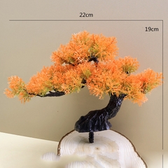 Chậu Cây Tùng Bonsai Bằng Nhựa Trang Trí Tiểu Cảnh, Trang Trí Kèm Các Mẫu Tượng Mini