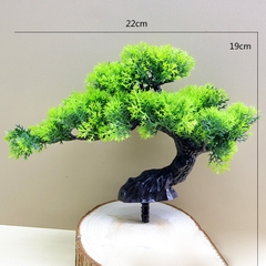 Chậu Cây Tùng Bonsai Bằng Nhựa Trang Trí Tiểu Cảnh, Trang Trí Kèm Các Mẫu Tượng Mini
