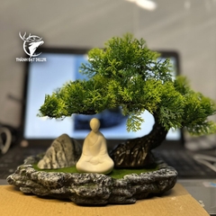 Combo Tiểu Cảnh Cây BonSai,  Mô Hình Tháp Cổ Trang Trí Bể Cá Thủy Sinh, Hòn Non Bộ