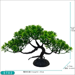 Chậu Cây Tùng Bonsai Bằng Nhựa Trang Trí Tiểu Cảnh, Trang Trí Kèm Các Mẫu Tượng Mini