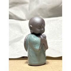 Tượng Gốm Sứ mini Tráng Men Hình Chú Tiểu và Lão Tử Trang Trí Tiểu Cảnh, Cây Bonsai, Cây Cảnh, Hòn Non Bộ, Hồ Thủy Sinh