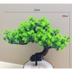 Chậu Cây Tùng Bonsai Bằng Nhựa Trang Trí Tiểu Cảnh, Trang Trí Kèm Các Mẫu Tượng Mini