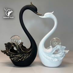 Cặp Đôi Thiên Nga Đen Trắng Hạnh Phúc May Mắn, Quà Cưới Khai Trương Sinh Nhật, Trang Trí Nhà Cửa Decor