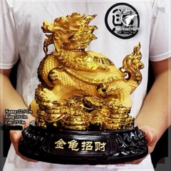 Tượng Long Quy Chiêu Tài 28*18*24 , Rùa Đầu Rồng, Quà Tặng Tân Gia Khai Trương Sinh Nhật Trang Trí Nhà Cửa