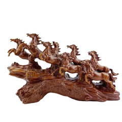 Tượng Bát Mã Truy Phong , Mã Đáo Thành Công size 36x10.5x22  Quà Tặng Tân Gia Khai Trương , Tượng Phong Thủy